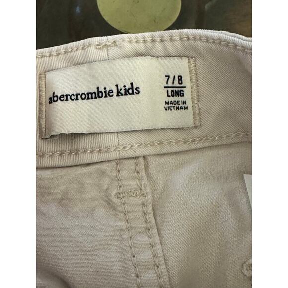 Abercrombie Kids Girls' Cream High Rise Wide Leg Cargo Pants Size 8 - Picture 5 of 7